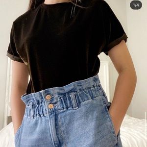 boutique velvet brown top